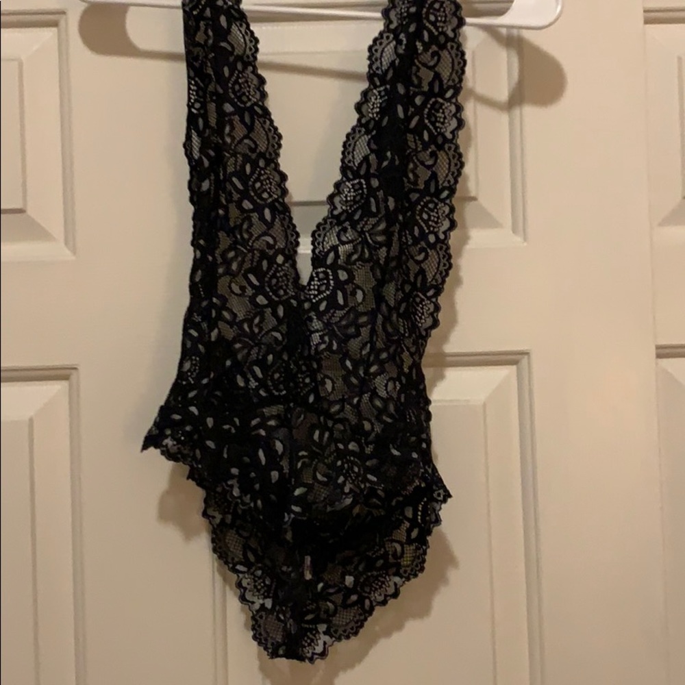 Black lace bodysuit